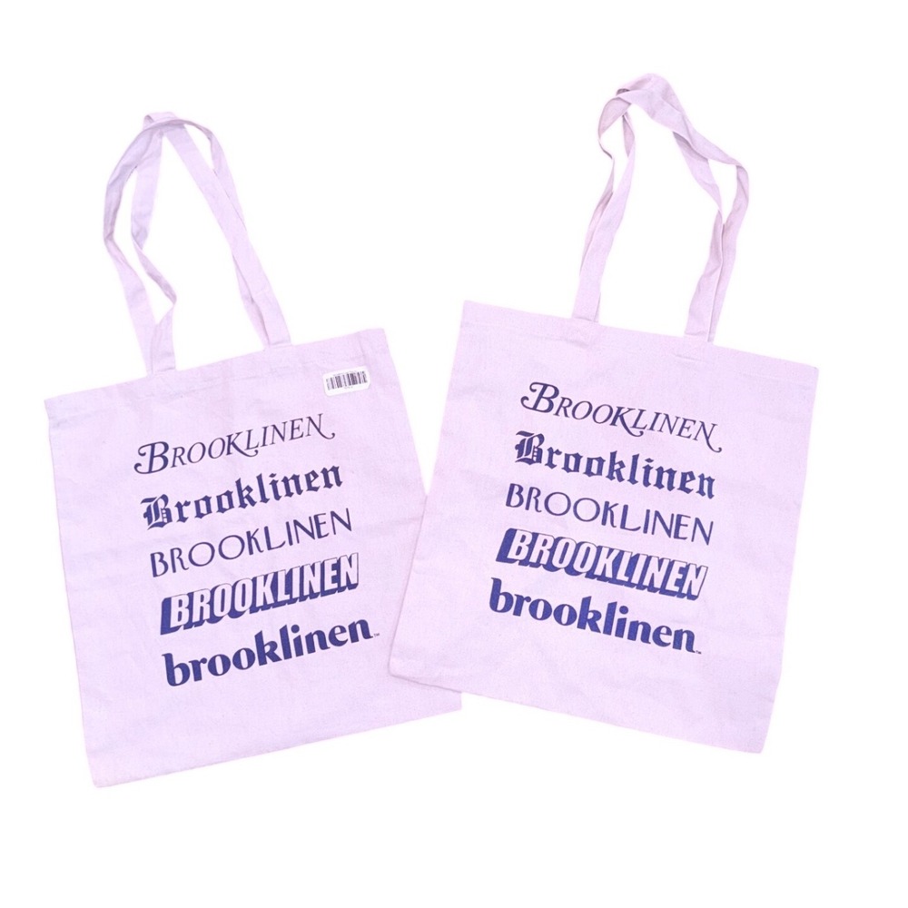 2‎ Brooklinen Canvas Tote Bag Logo Reusable Grocery Shopper